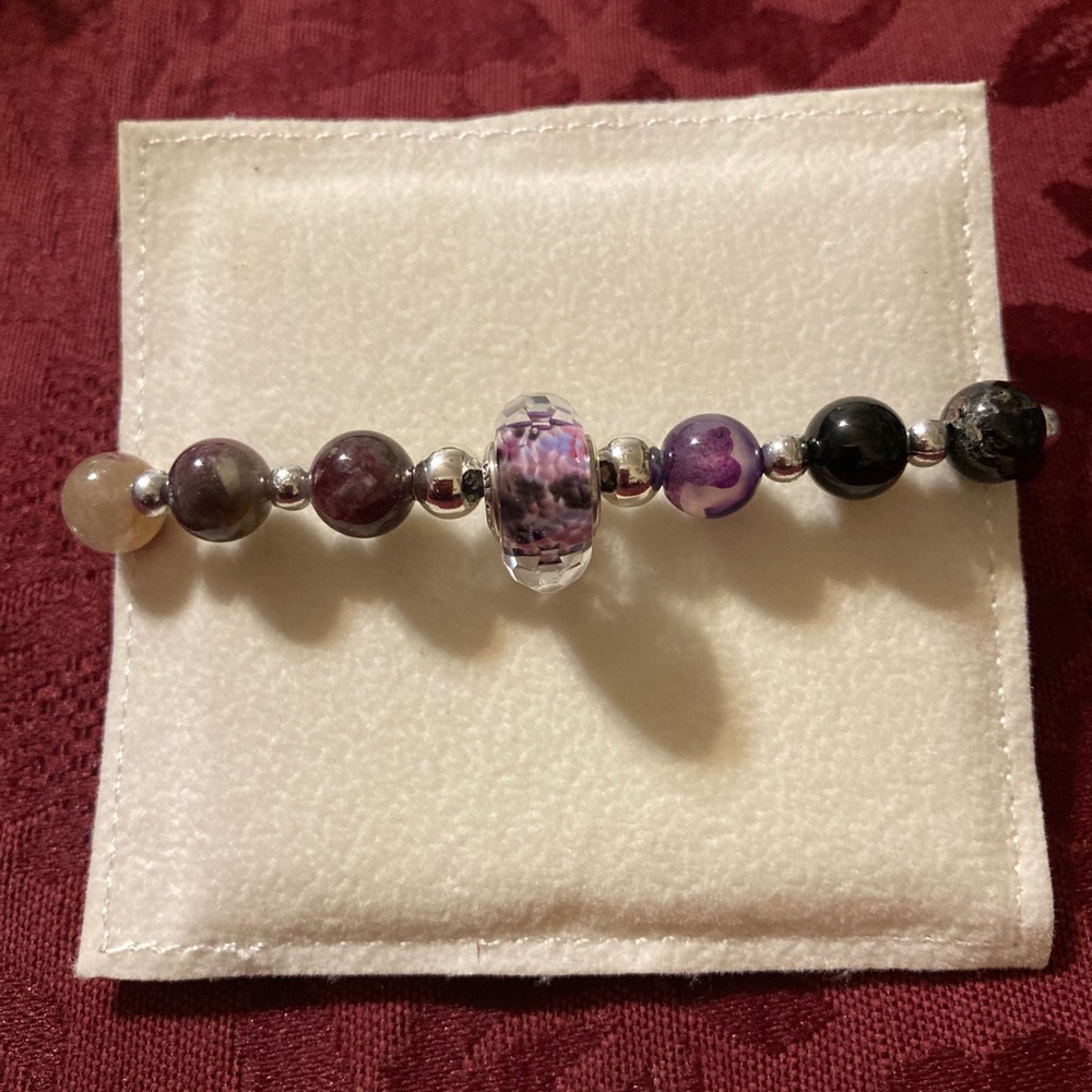 AMETHYST & PANDORA BEAD BRACELET ~ GORGEOUS & NWT!